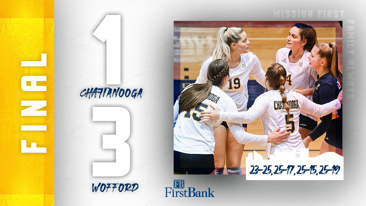 GoMocsVB's tweet photo. FINAL: Wofford 3, #MocsVB 1
23-25, 25-17, 25-15, 25-19

We fall for the first time in 2020-21. 

We're back again tomorrow against Wofford at 5PM on ESPN+. https://t.co/UFQsLstVFK