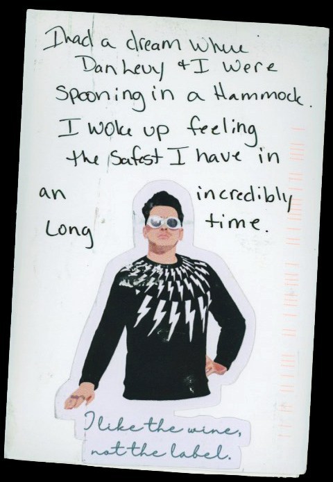 stony_smash's tweet photo. @danjlevy hosting @nbcsnl is big, but he's also featured on @postsecret and people's dreams https://t.co/FcSiJTaQbo