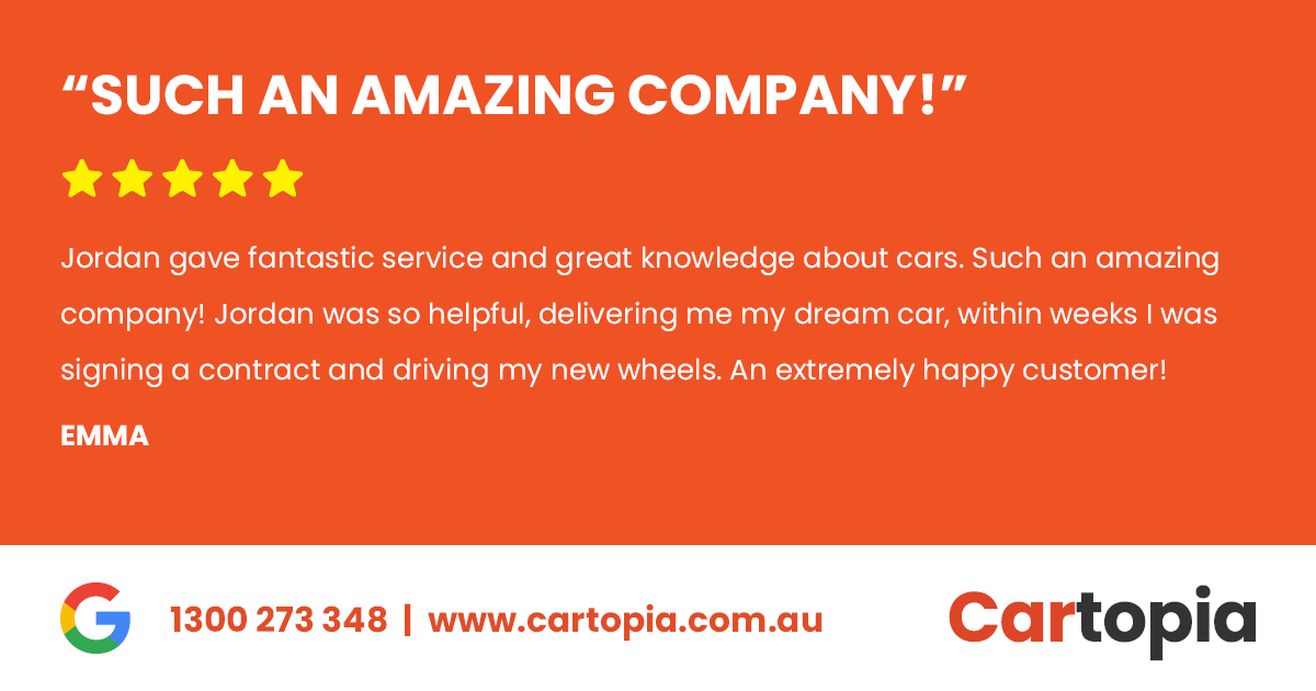 ✅ "SUCH AN AMAZING COMPANY" ✅
.
.
A  ⭐⭐⭐⭐⭐ review from one of our customers! Thank you for the kind review Emma!
.
.
Be sure to visit our new site cartopia.com.au today or get in contact with one of our friendly team members!