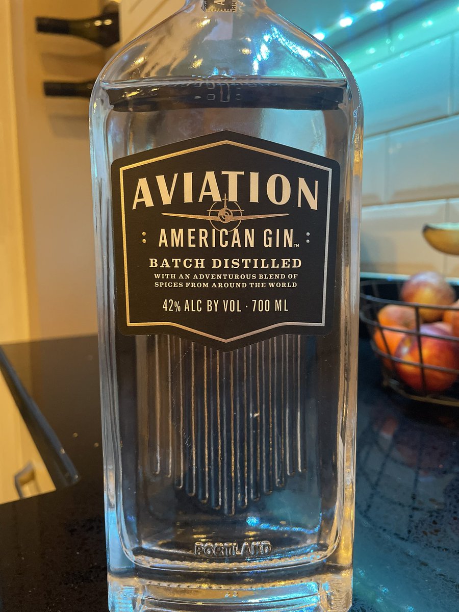 gahellis's tweet photo. You need to stop drinking the gin while you put the labels on @VancityReynolds this one is a little wonky 🤪 @AviationGin lovely stuff mind 👌🏼#aviationgin #RyanReynolds https://t.co/Mfm9jseM7y