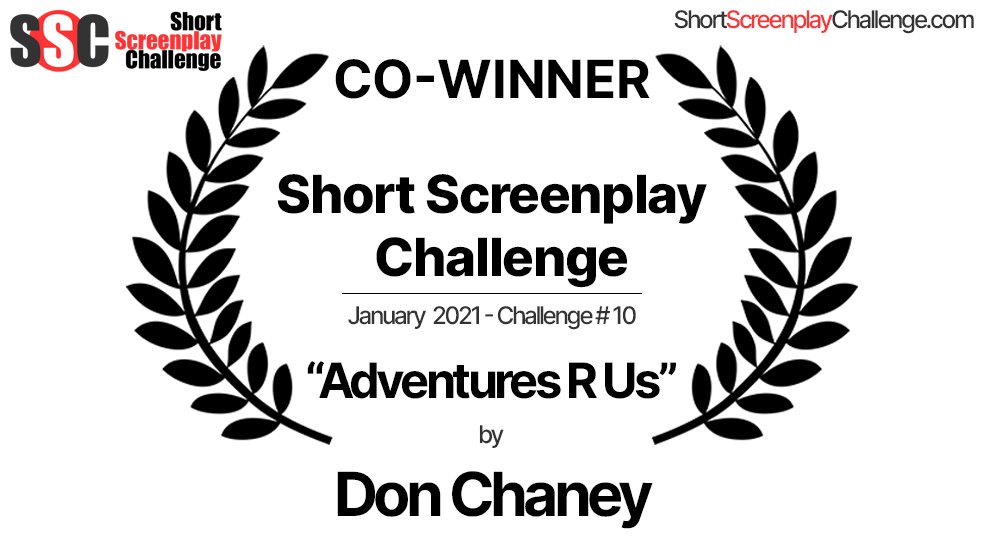 ScreenplayShort's tweet image. Congratulations to Don Cheney for being CO-WINNER of Challenge #10 with his #ShortScreenplay &quot;Adventures R Us&quot;.

“Adventures R Us” is a sweet fantasy tale of a couple who go on a fantastical journey after visiting a magical bookshop.

#ShortScreenplayChallenge #Screenwriting