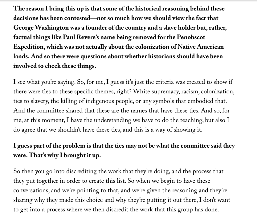 A question about the actual historical truth of an allegation regresses into a string of political buzzwords, along with a knee-jerk allegation of discrediting. Objectivity doesn't exist, only ideology does.