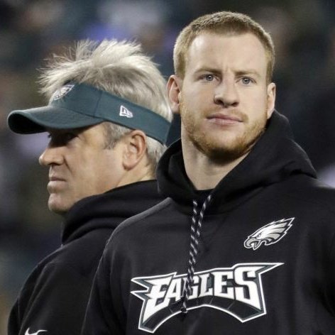 eagles and doug pederson part ways, implying carson wentz will remain QBstood on the cliffsidescreaming, "give me a reason"your faithless love's the only hoax ibelieve indon't want no other shade of blue, but youno other sadness in the world would do