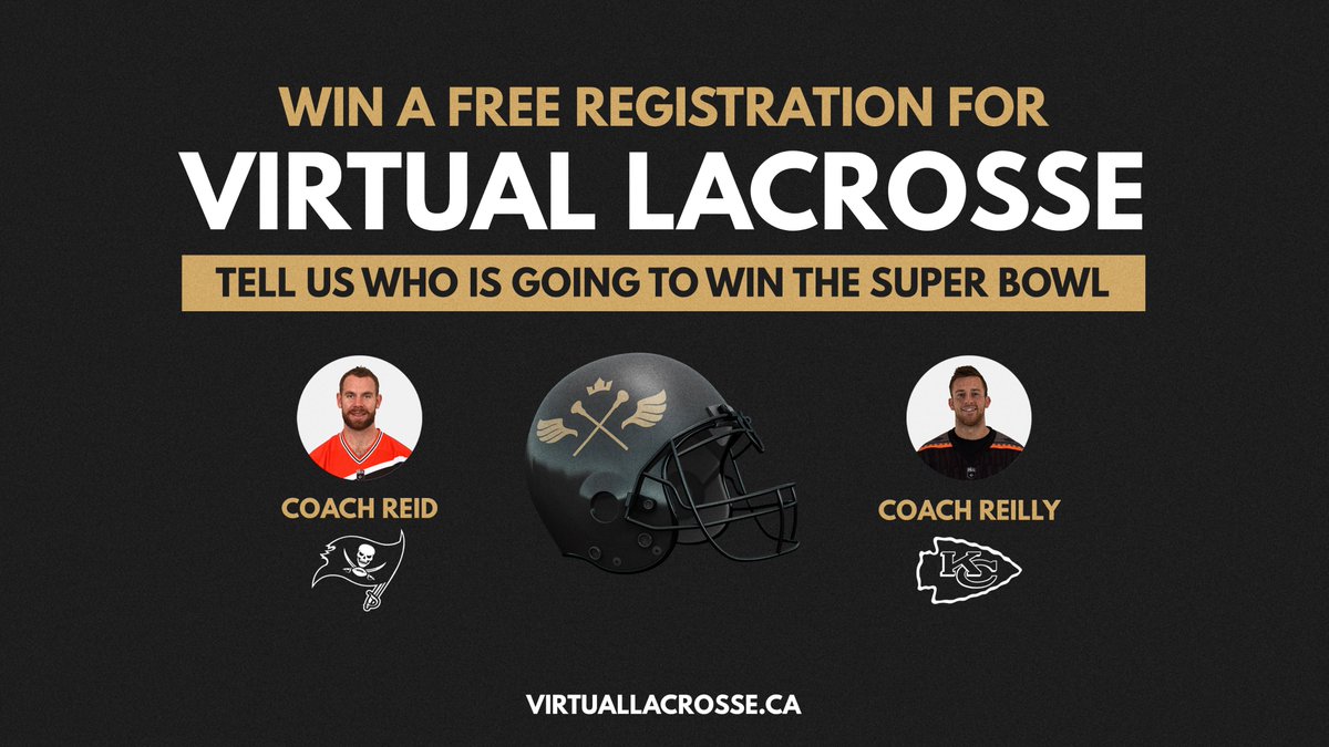 We are giving away a 𝗙𝗥𝗘𝗘 registration for Virtual Lacrosse on Instagram for #SuperBowl Sunday! All you have to do is tell us who you think will win before kickoff and share the post to your story. 𝗪𝗵𝗼'𝘃𝗲 𝘆𝗼𝘂 𝗴𝗼𝘁?