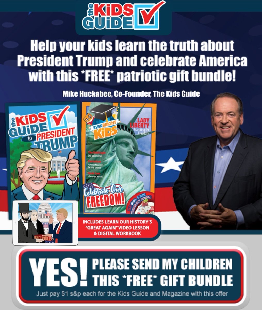 Via  @tina_nguyen, here's another addition to this thread. Mike Huckabee has decided to get into the kiddie Trump worship business.