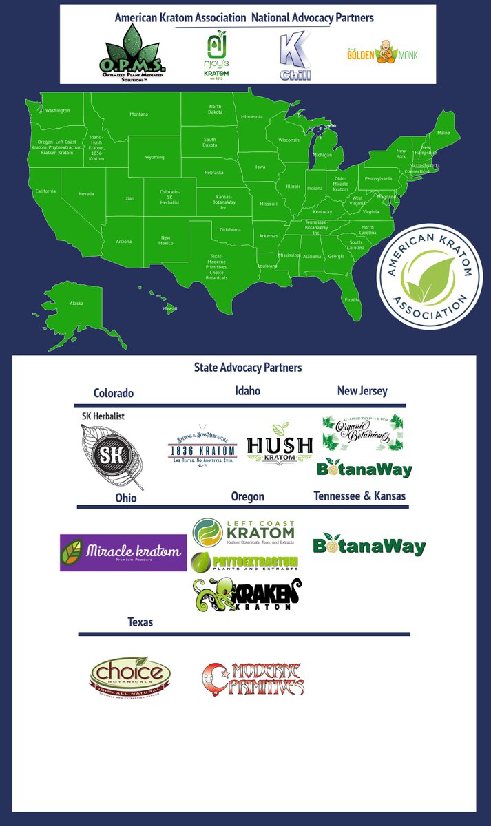 TheKratomAssn's tweet image. The American Kratom Association is making a proactive push across America to pass the Kratom Consumer Protection Act.
A group of kratom vendors have answered our calls to help get the KCPA across the line! americankratom.org/advocacy/legis…