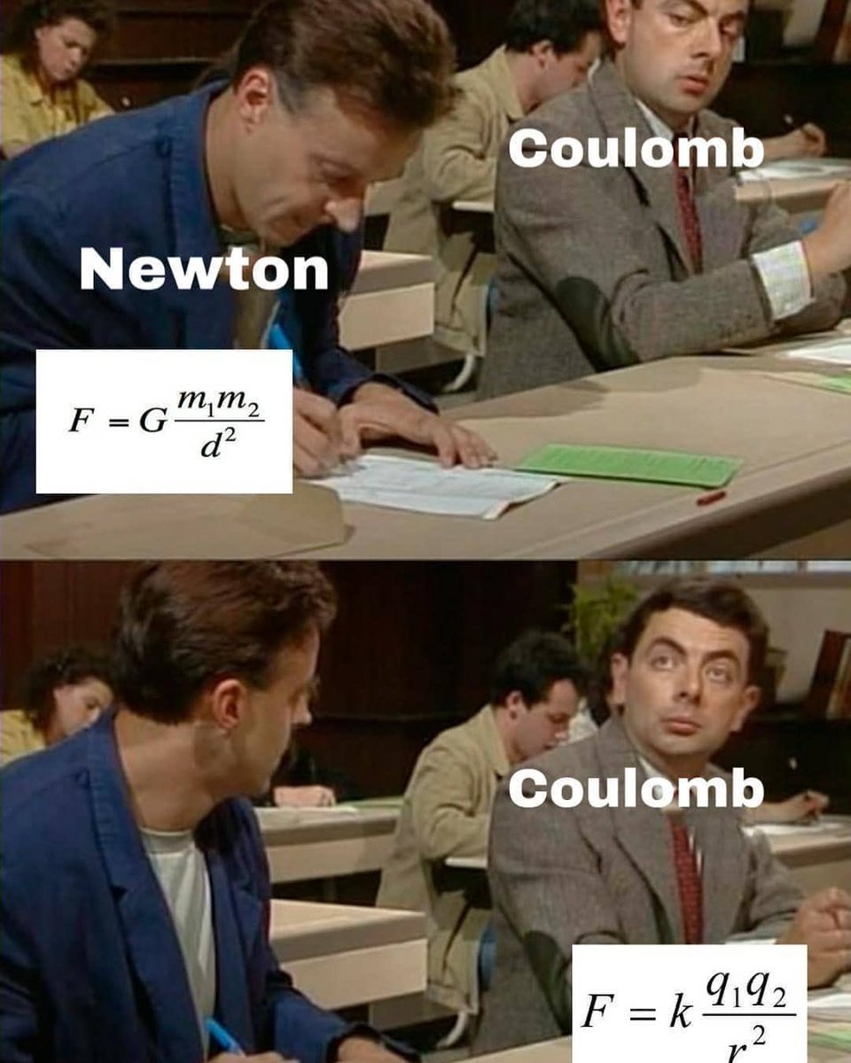 Astro_Phys's tweet photo. Newton&amp;Coulomb .. https://t.co/vsiYQh948G
