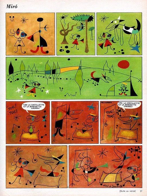 Art parodies by French comics artist, Jean Ache (1923-1985). 