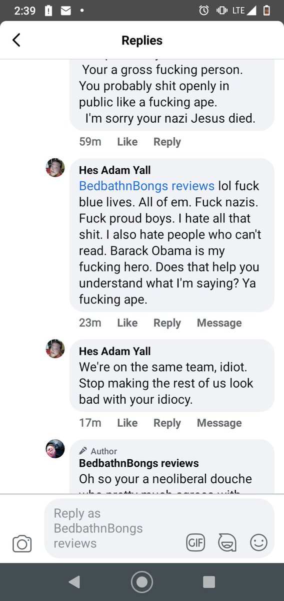 PeasleyVega's tweet photo. Had someone who said they were Ashli Babbit's friend verbally assault be on facebook, guess he didn't think I'd fight back. Really did not like my video - ended up deleting a majority of his posts and reporting ME for bullying. #AshliBabbitt #AshliBabbitwasnoHero #CapitolRiots https://t.co/QuRibIZBSi