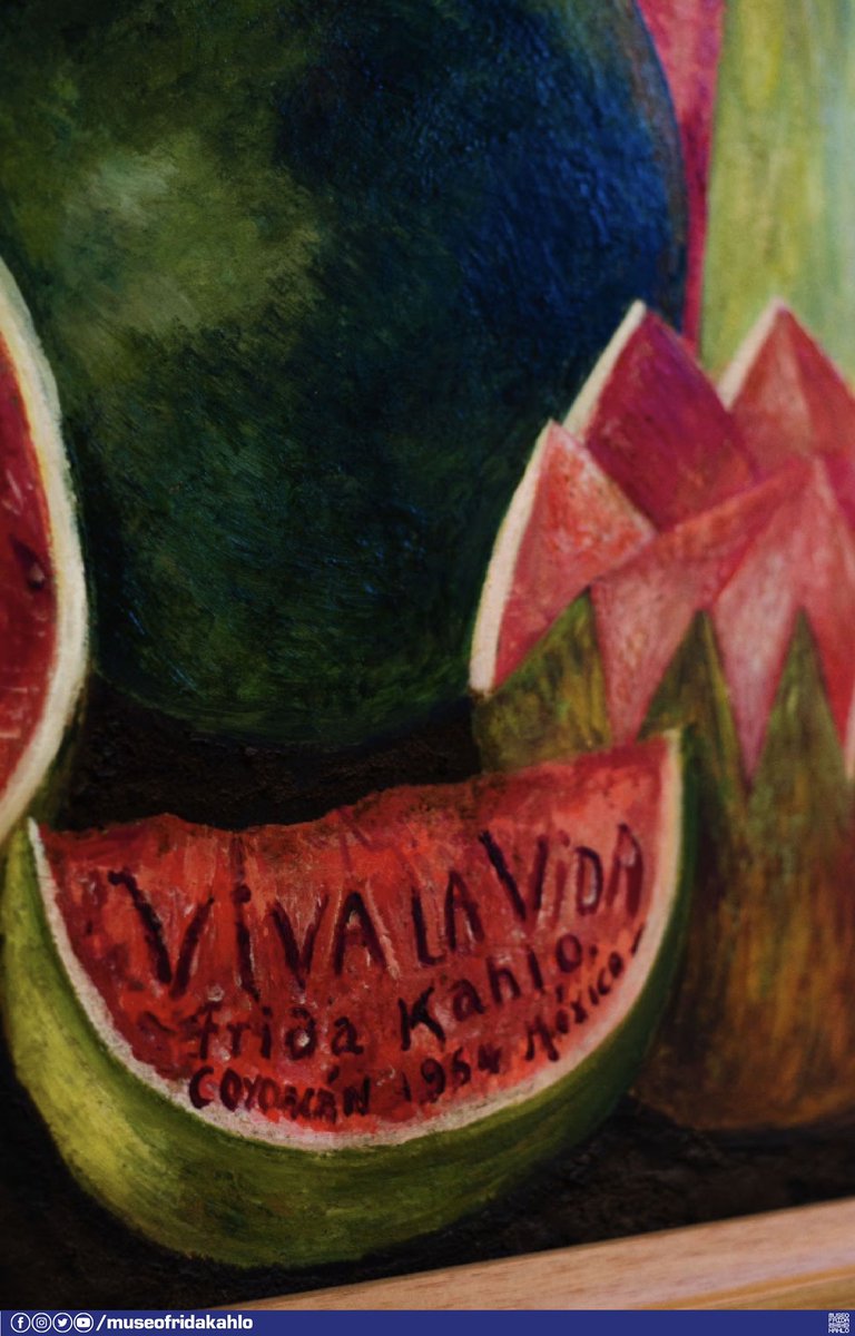 museofridakahlo's tweet photo. #FelizDomingo

“Viva la vida” fue la frase que plasmó #FridaKahlo en el último cuadro que realizó. 

¿Qué significa esta frase para ti? https://t.co/1xTNFGK6KU