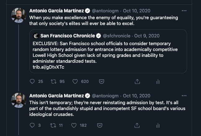 Speaking of lying, these are the same people who used the pandemic as an excuse to suspend the competitive exam for Lowell (the elite public school), and have now made it permanent. They also deleted their past tweets claiming it would be temporary...Orwell rides again!