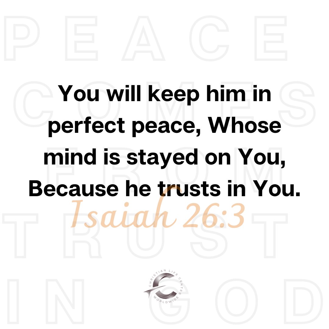 CLCWW's tweet photo. Where does your peace come from? Drop ☮ in the comments if your peace comes from God. https://t.co/OklGqXXwJs