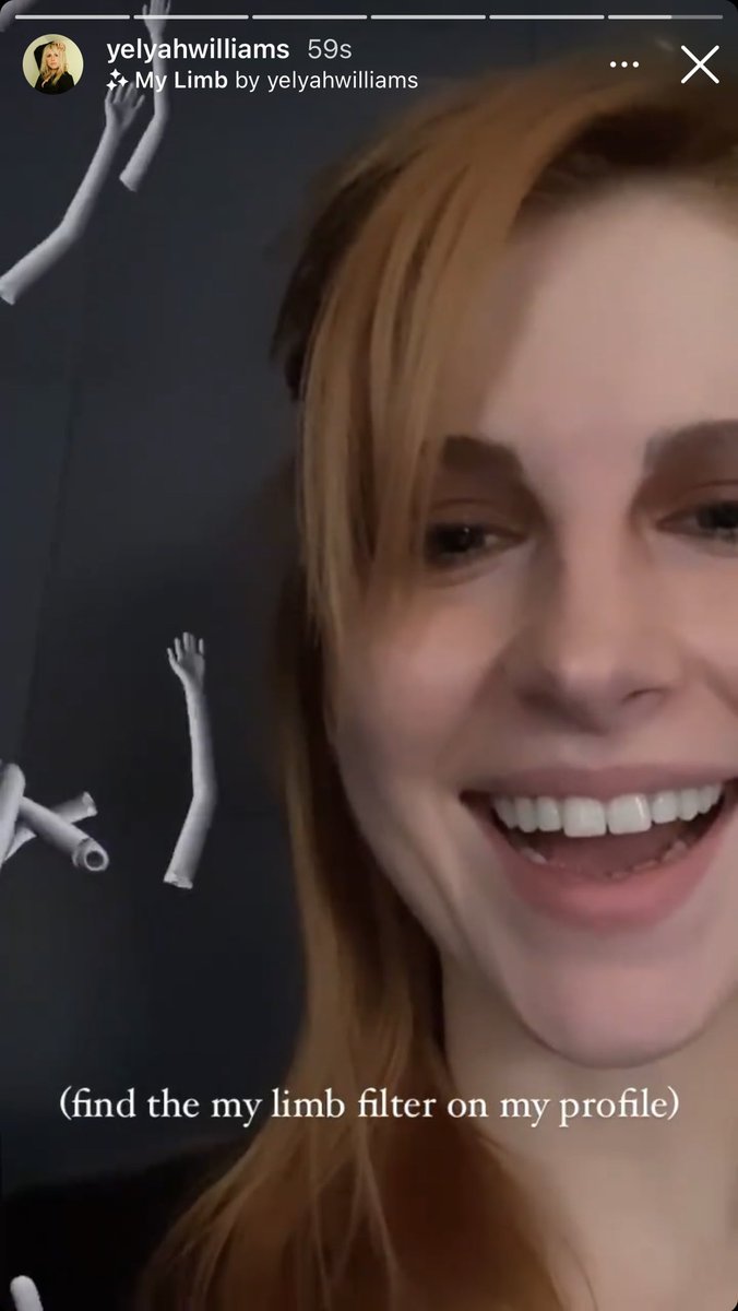 Go to @yelyahwilliams’ instagram and use the new “My Limb” filter! #flowersforvases