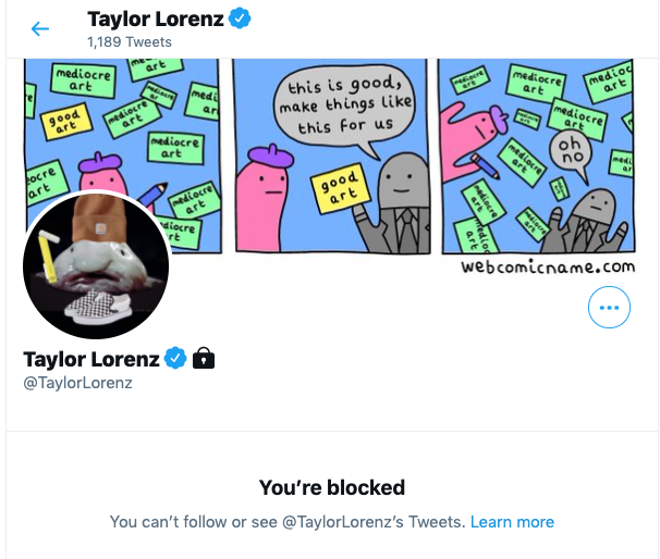 Absolutely perfect: a powerful NYT reporter outright lies about someone, refuses to retract or apologize, then locks her account, and now blocks journalists who wrote about what happened.100% definite that, any minute, we're going to be hearing that she's the Real Victim here.