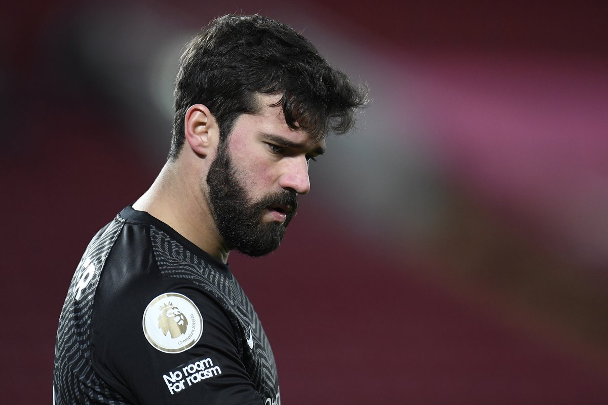 brfootball's tweet photo. 73โ: Gundogan goal, Alisson mistake
76โ: Sterling goal, Alisson mistake https://t.co/bGYYri8ZGi