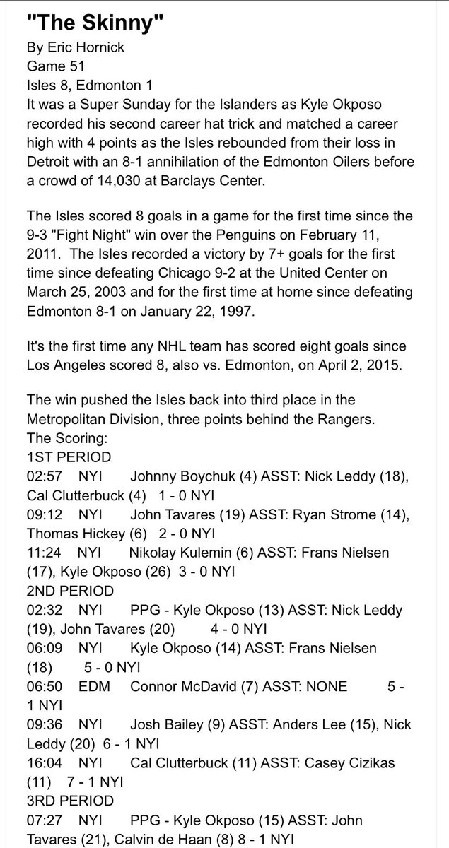 ehornick's tweet photo. As Eddie would say โGood remembering Brianโ
By the way, that last 9-goal game still holds true and PIT will be at the Coliseum for the 10th anniversary of the #BrawlGame on Thursday.
(CMD was just getting back from injury which is why he had only 7 goals in early Feb- 17th gm) https://t.co/ggC0YVqeWf