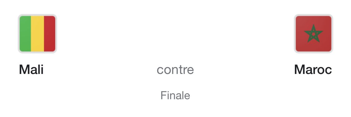 #CHAN21: Le Mali 🇲🇱 en finale!
C’est avec fierté que nous vibrons à l’unisson avec nos aigles 🦅 et leur parcours formidable au cours de la compétition. Soyez sûrs d’avoir en ma personne, un supporter conquis qui vous dis déjà merci pour les victoires obtenues et celles à venir.