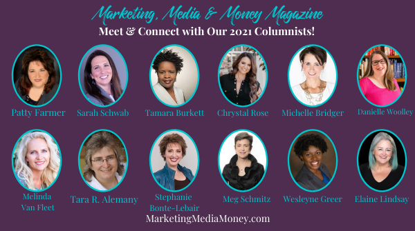 PattyFarmer's tweet photo. The #M3Mag 1st Q Issue drops tomorrow.  Are you connected w/ our 2021 columnists yet?  @M3MagAndPodcast @SarahSchwab @TamaraBurkett @ChrystalRoseCo @MMBridger @DanielleLeads @MelindaVanFleet @emeraldlakebks @empowerurvoice @Guru_Franchise @WesleyneGreer @TroolSocial https://t.co/ZwwP6GC3Je