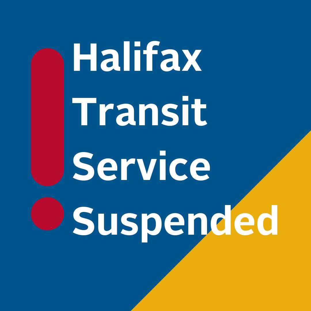 #hfxtransit bus, Access-A-Bus &amp; ferry service will be suspended as of 7 p.m. today (Feb 7) with a tentative resumption date of no earlier than 10 a.m. on Monday. Any buses in service prior to 7 p.m. today will complete their routes. An update will be provided on Monday morning.