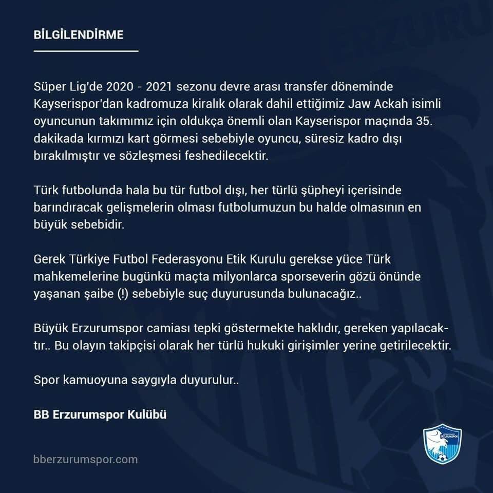 Murat_3114's tweet photo. #MaçtaŞikeVar #ackah @Erzurumspor @TFF_Org https://t.co/wkR8C6BbEX