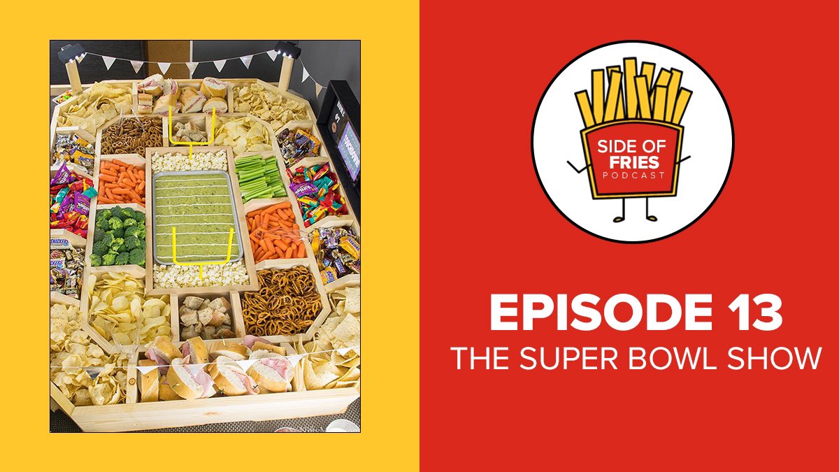 SideOfFriesPod's tweet photo. If you still don’t have food plans for the big game, we got you covered! 🏟🏈

🍟 https://t.co/e1h7IsqqZx https://t.co/TldrWOtmex