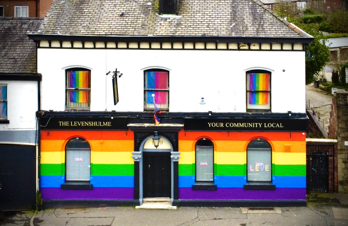 DanWalkerDJ's tweet photo. The Levenshulme pub makeover. Looking great. @levymarket @GMPFallowfield @levfest @lovelevenshulme @levenshulmelife @MCCLevenshulme https://t.co/e8ytnn06W4