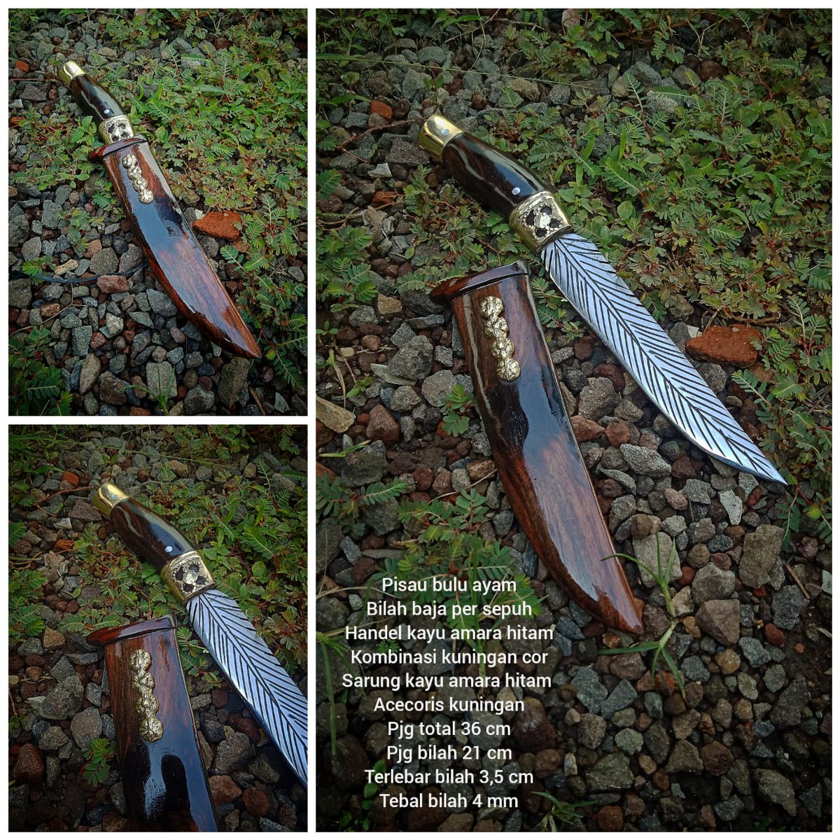 BoedaghA's tweet photo. Limited edition bos qu 

Minat...??? 

Lanjut DM aja bos... 

Pisau motif bulu ayam https://t.co/avt77A5G4p