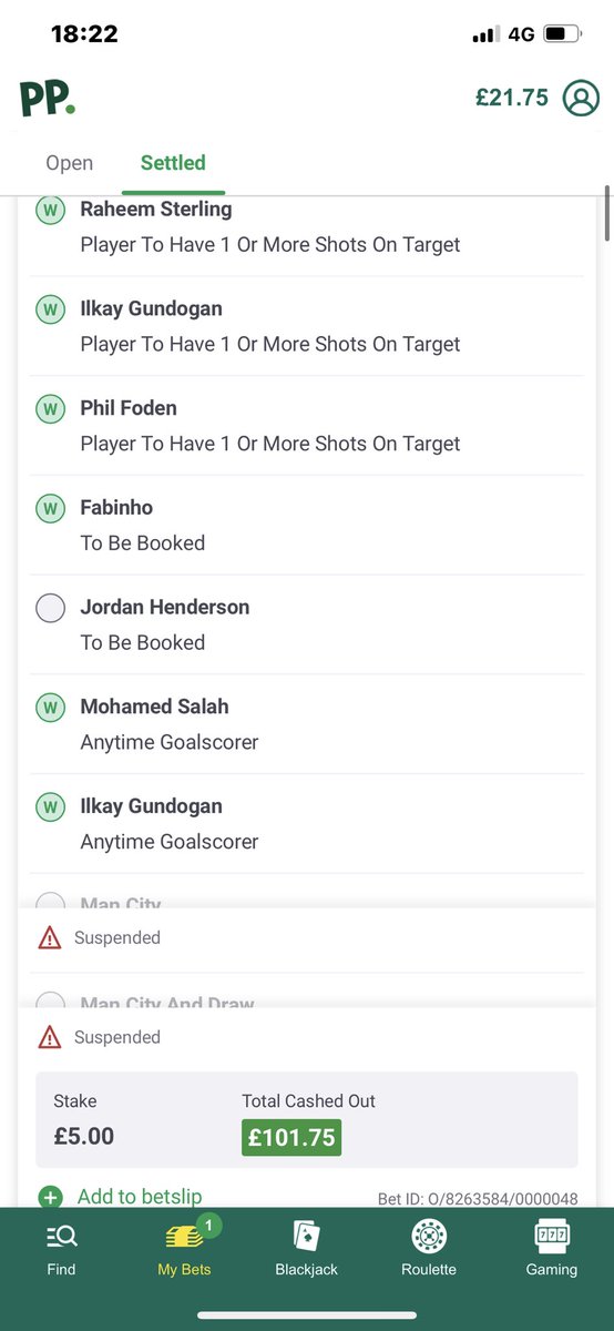 MatthewGibb4's tweet photo. @AndyRobsonTips Henderson booking away from the big money. Glad I cashed out https://t.co/bT06hO4qOV