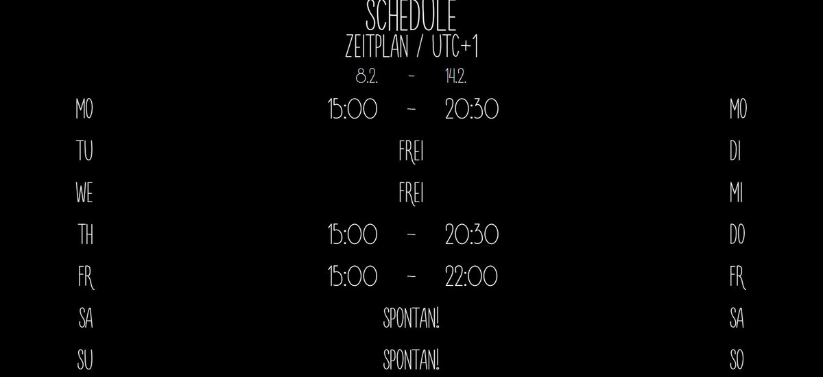Maxi_MotoH's tweet photo. // Streamplan für kommende Woche! //
(Änderungen wie immer spontan möglich!) https://t.co/cbidgSU5Rx