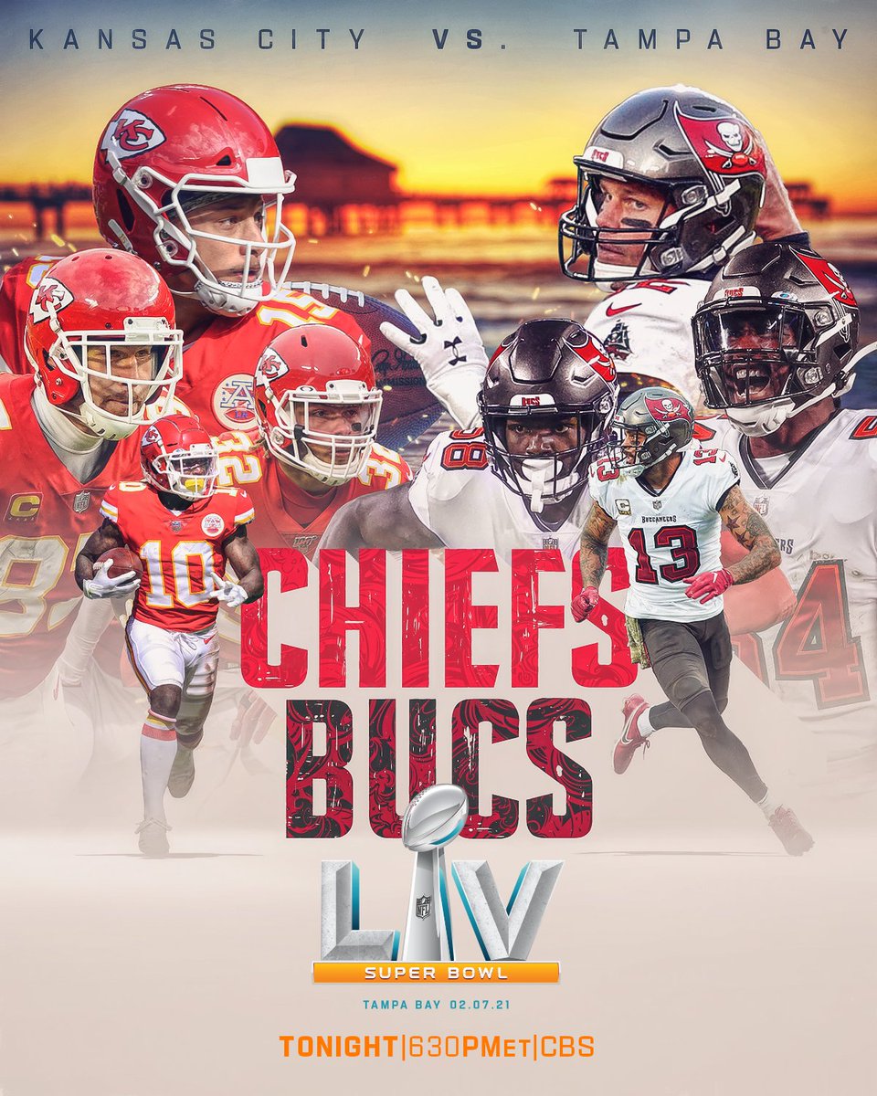 NFL's tweet photo. It all comes down to this. 🏆 

#RunItBack | #GoBucs 

📺: #SBLV -- TONIGHT 6:30pm ET on CBS
📱: NFL app // Yahoo Sport app https://t.co/ilKInPZtsN