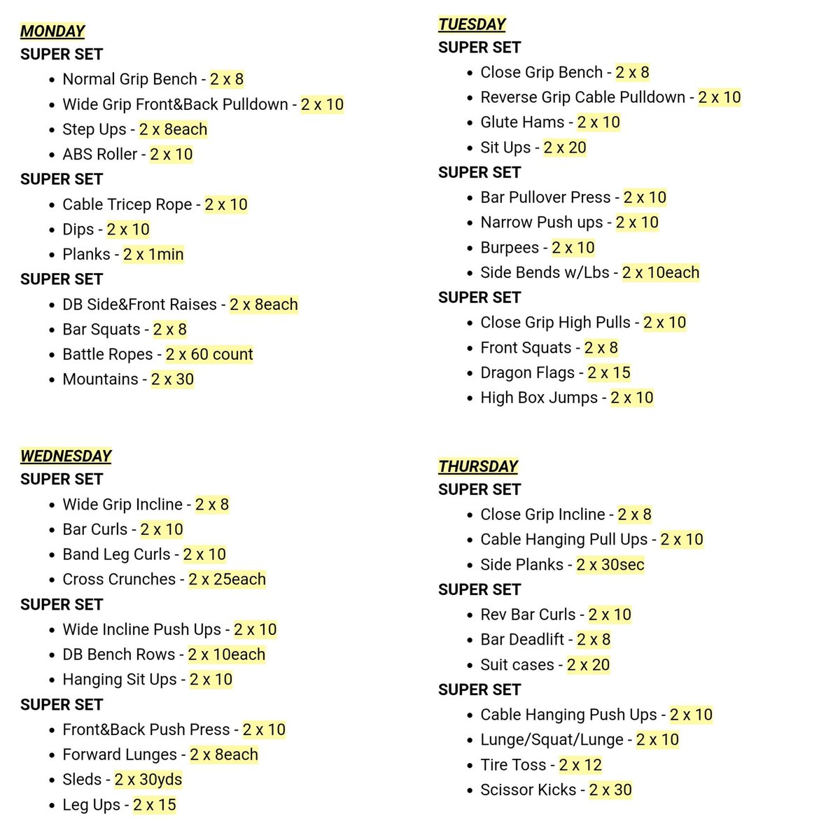 RicklanHolmes's tweet image. 5am Workout Plan for this week
#CoachesStayFit