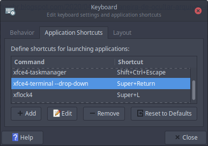 XfceNation's tweet photo. #XfceTips: If you are looking for a drop down terminal similar to Tilda, Yakuake and Guake, you already have it with #Xfce’s builtin terminal. Simply run ‘xfce4-terminal --drop-down’. You can assign it to your preferred shortcut key like Super + T or Super + Enter. #XfceTerminal https://t.co/x3nZX3TWrz