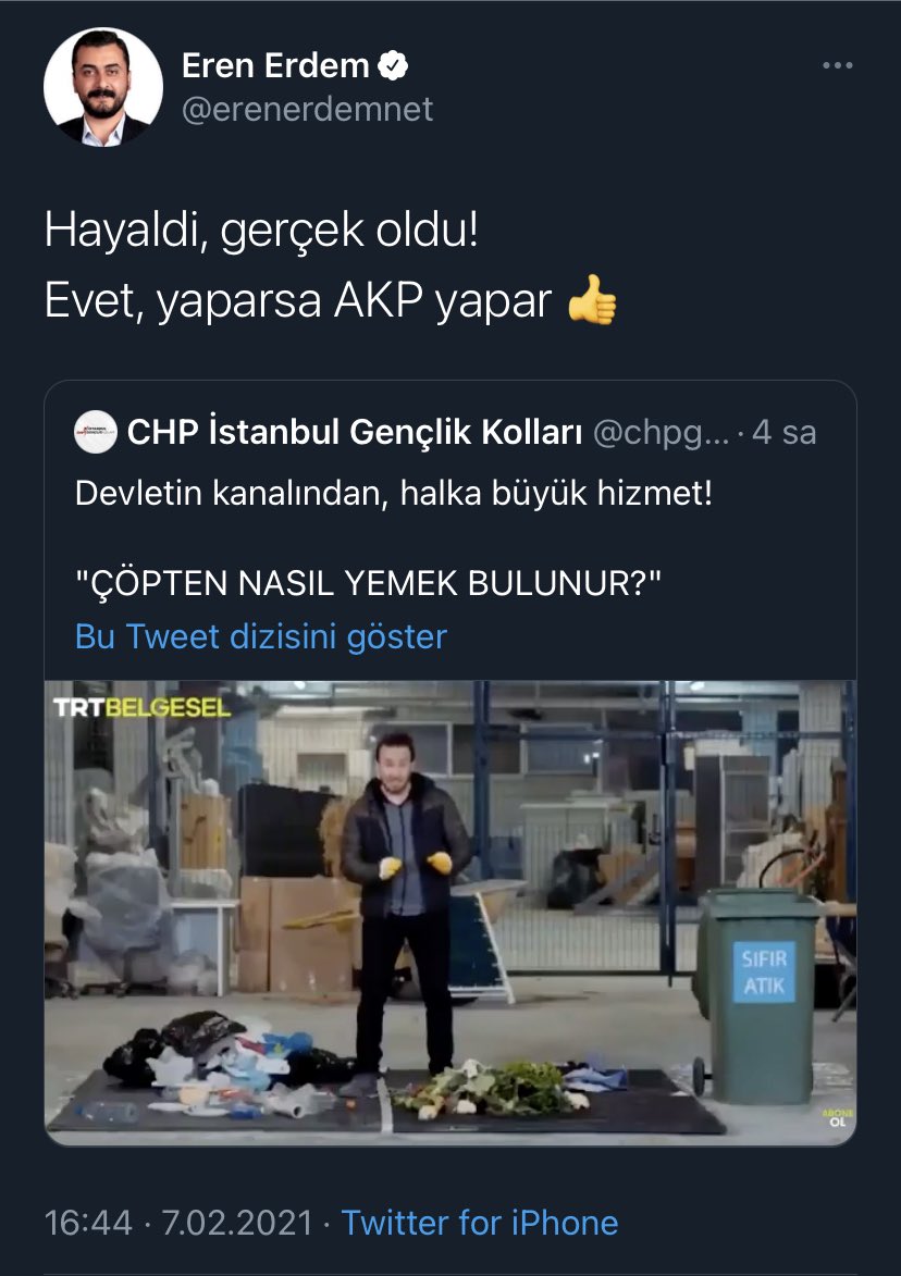 Gunun Yalanlari On Twitter Chp Medyasi Yine Kirli Bir Algi Calismasi Pesinde Trt Belgesel De Yayinlanan Sifir Atik Belgeselini Copten Yemek Bulma Videosu Olarak Servis Ettiler Belgeselin Sunucusu Dogan Akdogan Gunun Yalanlari On Twitter Chp Medyasi Yine Kirli Bir Algi Calismasi Pesinde Trt Belgesel De Yayinlanan Sifir Atik Belgeselini Copten Yemek Bulma Videosu Olarak Servis Ettiler Belgeselin Sunucusu Dogan Akdogan