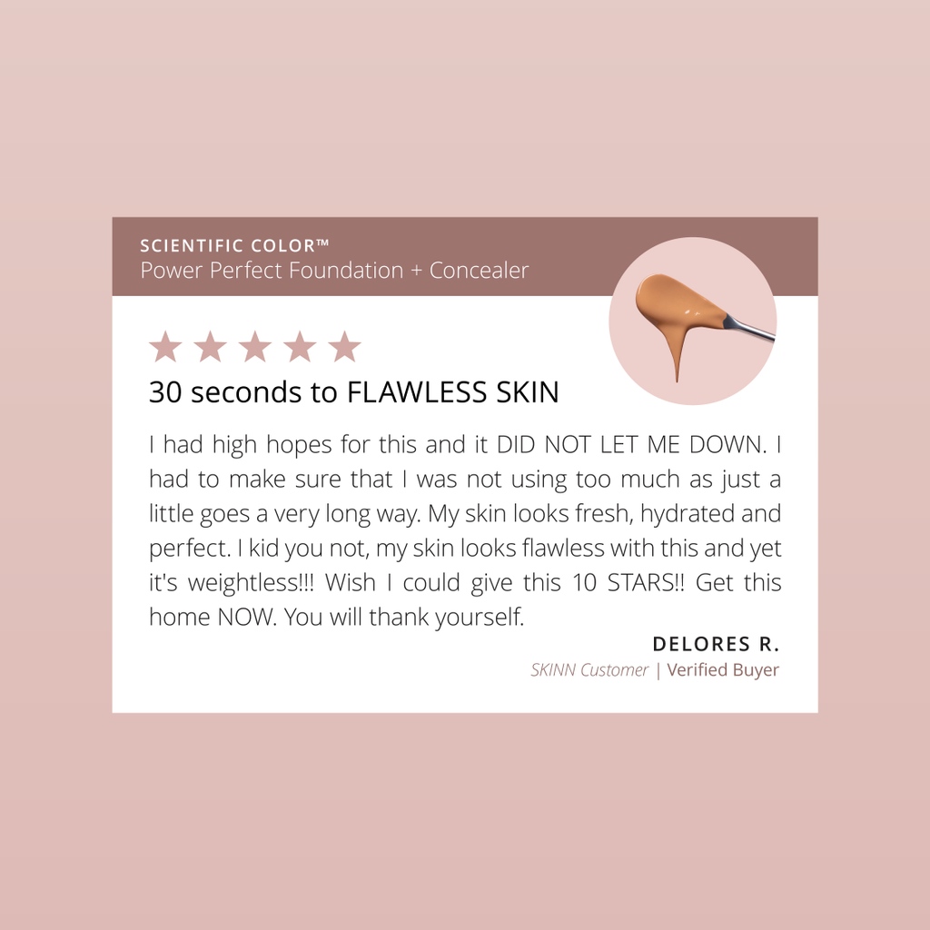skinncosmetics's tweet photo. The reviews are in! All of you have been giving our new Power Perfect Foundation + Concealer so much love. 💕⁠
⁠
Shop Scientific Color for equal parts skincare + makeup at https://t.co/wxF9PLvuwg 💙⁠
⁠
#PowerPerfectMatch https://t.co/6dl32PlSFI