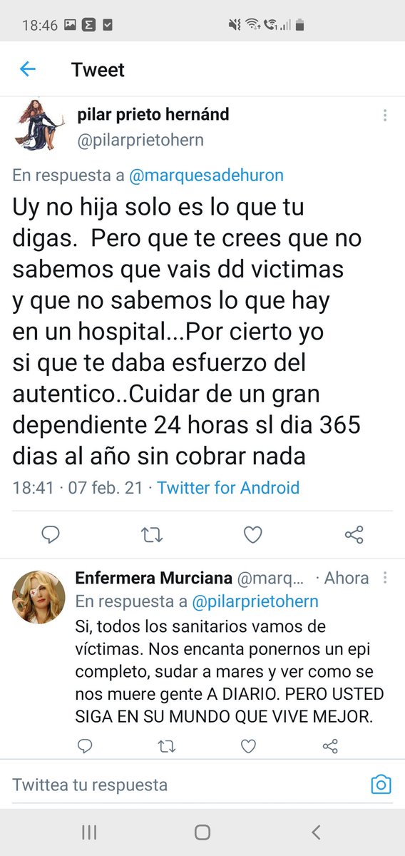 "Los sanitarios vamos de víctimas. Los hospitales están vacíos. Las imágenes que veis en las noticias son platós de televisión. El virus no existe". Me encanta ser enfermera, pero en pandemia permíteme que no sea tan agradable trabajar en el hospital.Aún así estamos dando el 100%