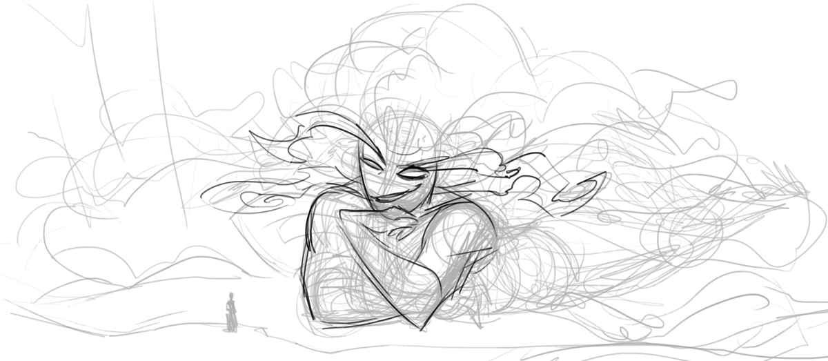 another one of these because i can

i tried a bunch of different directions for this and while i like the final, i'm not sure it was the best direction to pick....... he got more and more sinister-looking as I went. kinda miss the version where he just looked amused LOL 