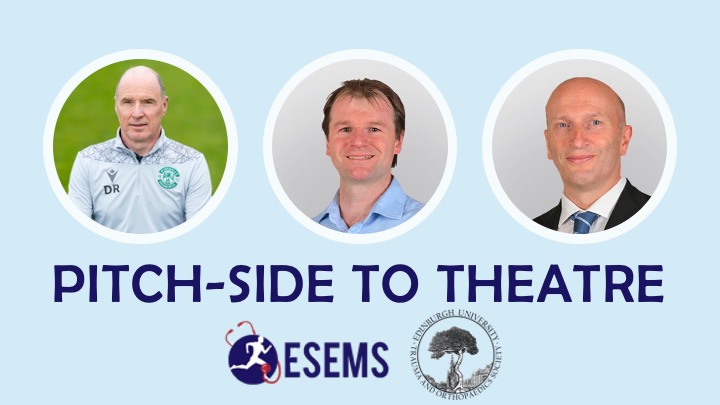 EUOrthoSoc's tweet photo. We're delighted to announce the speakers for the upcoming 'Pitch-side to Theatre' talk with @EdinburghSEMS! The three-part talk will let attendees hear from Dr Duncan Reid, Dr Jon Foley and Mr Graham Lawson. 

Follow the link below for more info - https://t.co/2K0wPY0GRN https://t.co/mlNC9VicmA