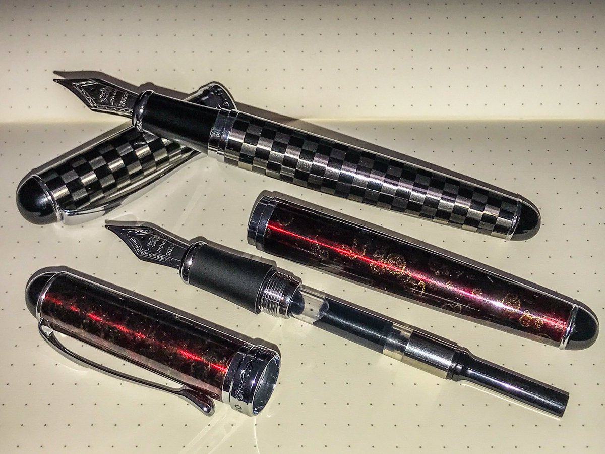 arq_pen's tweet photo. Otra pareja de #estilograficas que desempeñan bien su función con un precio muy contenido.
Y además estas dos #Jinhao #X750 son preciosas
#FountainPen #Estilografica https://t.co/AjcAkoDvRW