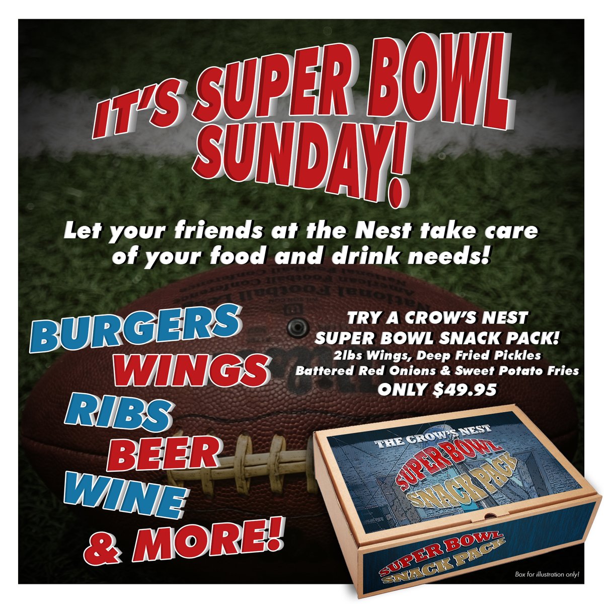 We are ready for all your game-snacking needs 😁 🏈
Because is it really the Superbowl without burgers, wings &amp; ribs?
☎️ 905-953-8776 - Pickup
🚗 SkipTheDishes - Delivery
#LacesOut

#newmarket #newmarketontario #pubgrub #pubfood