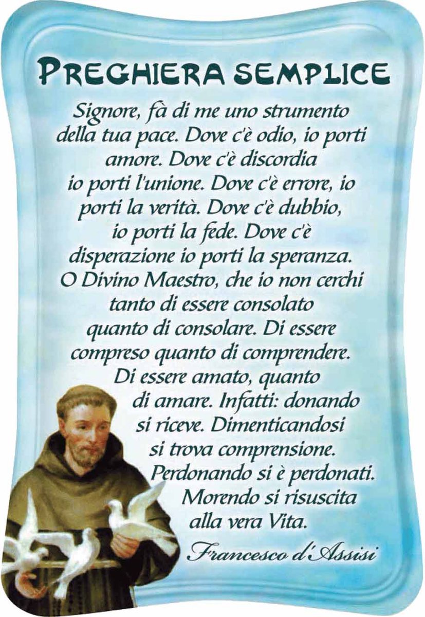 #preghierasemplice 
San Francesco d'Assisi
