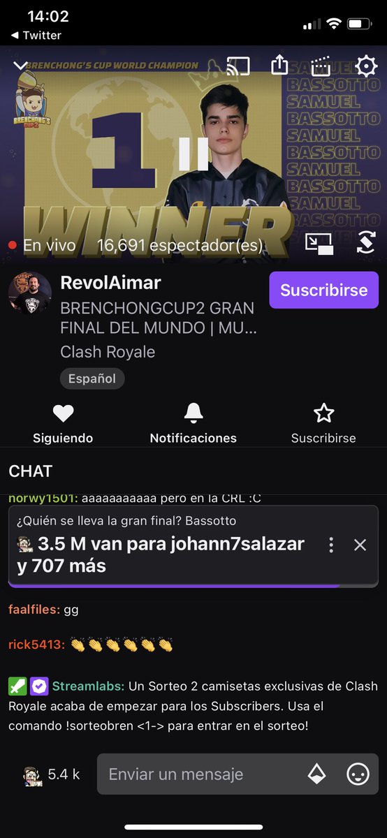 PIEROGUEVARA123's tweet photo. @Samuel_Bassotto Eres Un Dios basssotiño Felicitaciones😍❤️ https://t.co/egqyNwOJRl