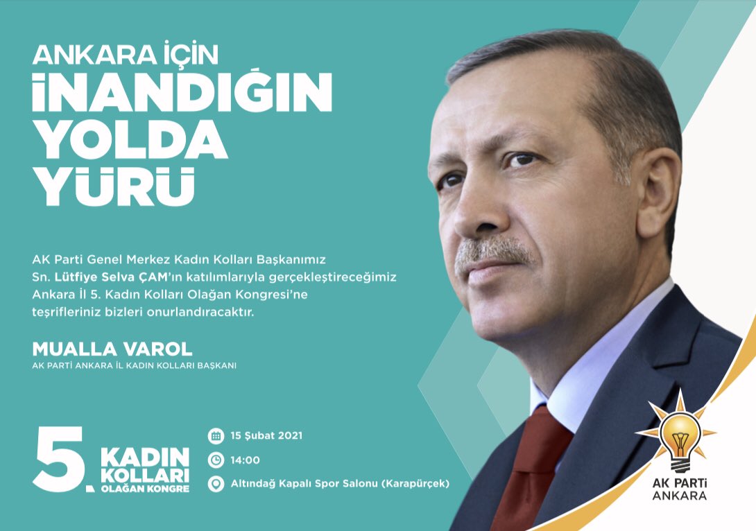 ak kadin ankara on twitter ak parti genel merkez kadin kollari baskanimiz sn selvacam in katilimlari ile gerceklesecek olan ankara il kadin kollari 5 olagan kongresi ne tesrifleriniz bizi onurlandiracaktir muallavarol 15 subat ak kadin ankara on twitter ak parti genel merkez kadin kollari baskanimiz sn selvacam in katilimlari ile gerceklesecek olan ankara il kadin kollari 5 olagan kongresi ne tesrifleriniz bizi onurlandiracaktir muallavarol 15 subat