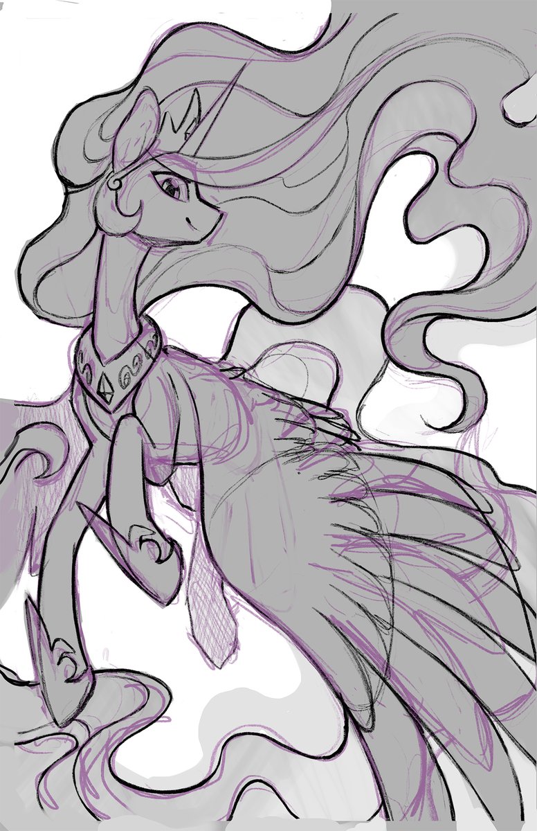 dawnf1re's tweet image. #sketchvsfinal sun horse