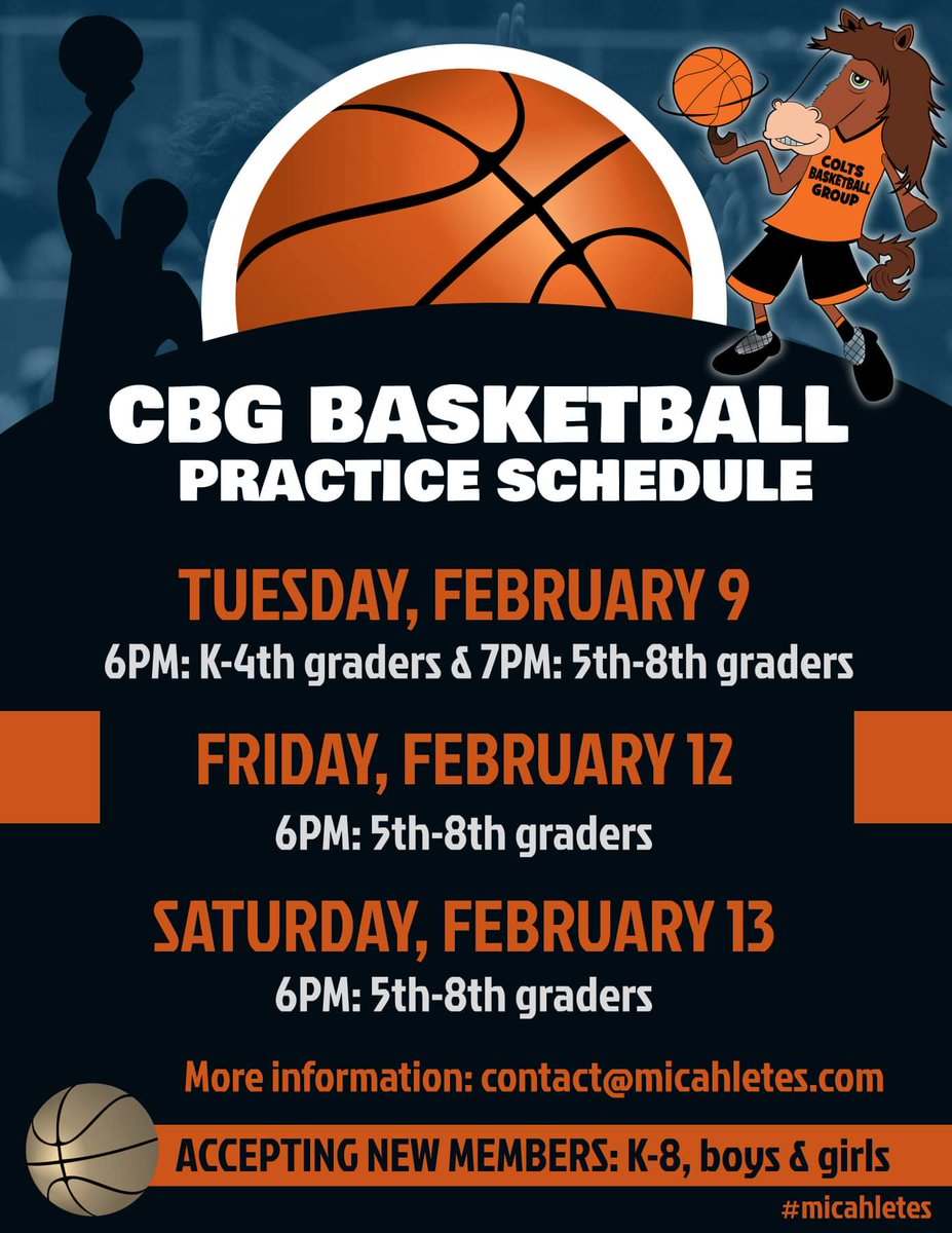 CBGbasketball's tweet photo. ππΎThis weeks scheduleππΎ
#basketball #schedule #signup #grassroots #training #fundamentals #skills #teamplay #coltsbasketball #Micahletes #cbg https://t.co/5mTvnb9wG7