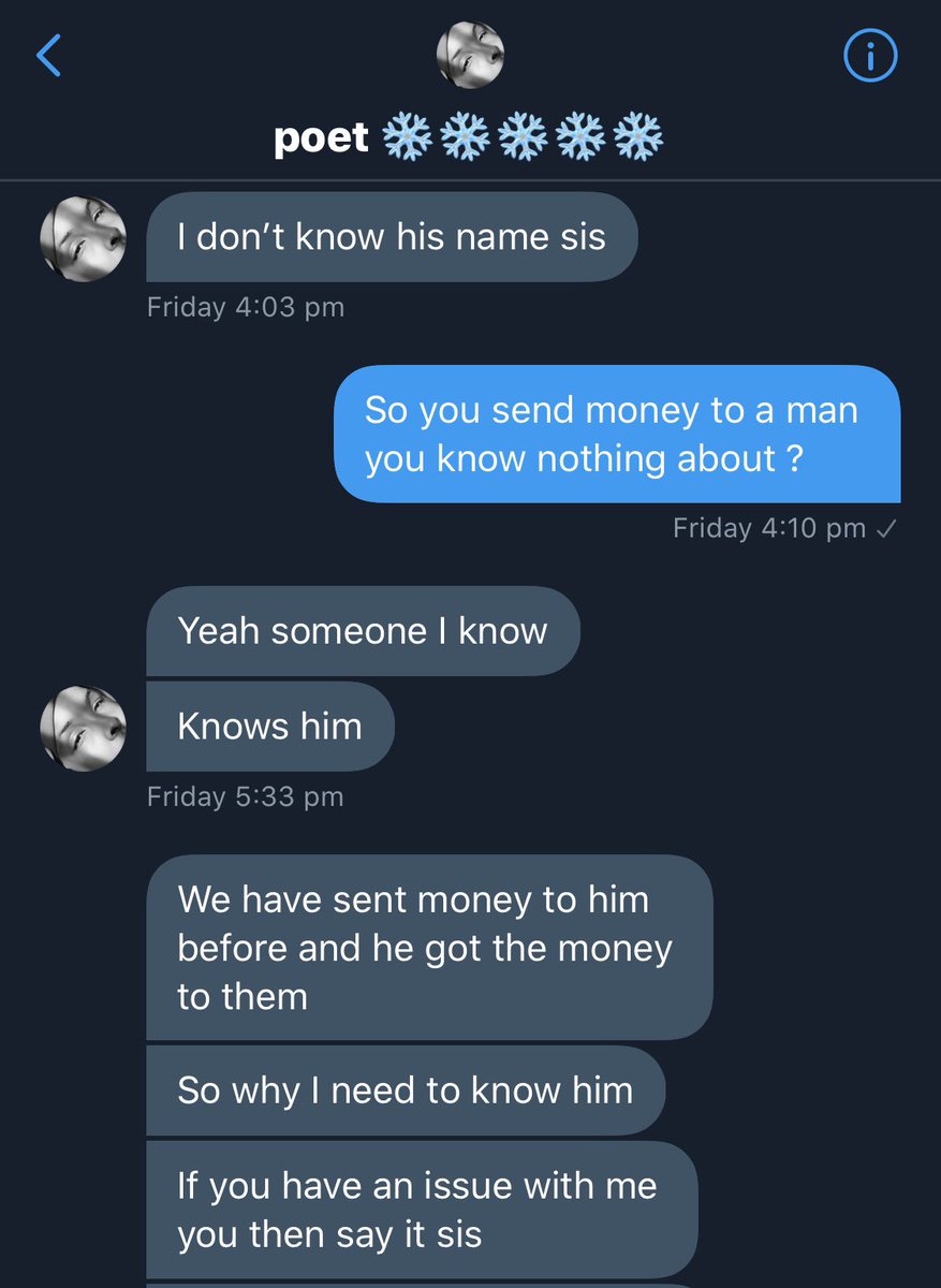 Btw Idk why I had to wait for the number when she told me she’s sent money to him before? Anyways she gave me 254 number when the ‘mother’ is in somalia. She also didn’t know his name or anything about him ?