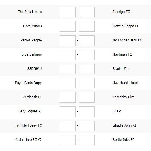 DerryPCL's tweet photo. First games for tonight 10:30ko https://t.co/dfhnNc18fp