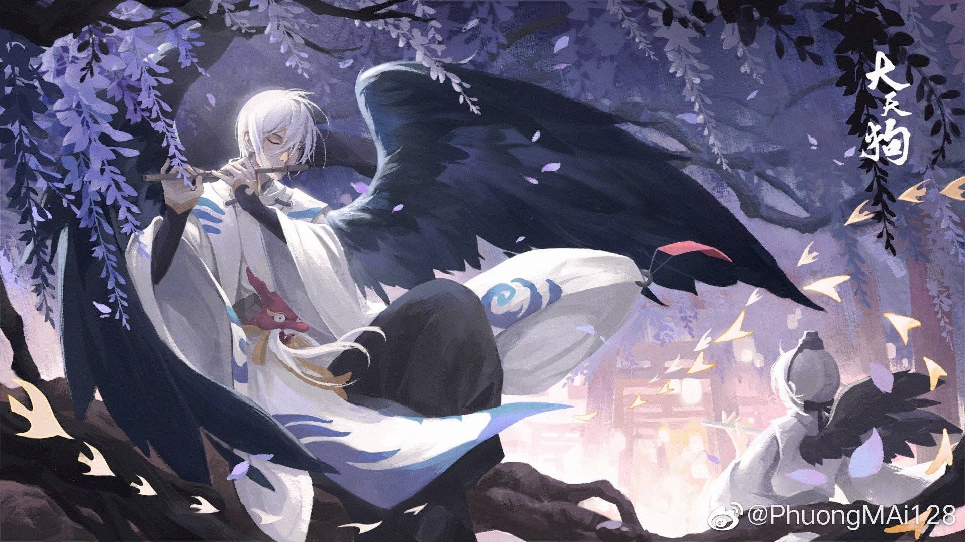 陰陽師本格幻想RPG 大天狗 ブロマイド 限定販売】【特典】陰陽師本格幻想RPG 大天狗 雲間飛羽 1/8 完成