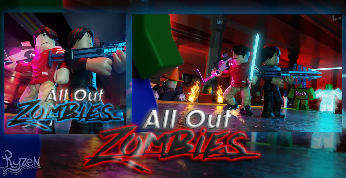 Ryzen_Studios's tweet photo. New thumbnail and icon for @SFG_RBLX's All Out Zombie! 🧟‍♀️

Likes and Retweets appreciated!!

#RobloxDev #ROBLOX #RobloxGFX #robloxart #RobloxGFXC https://t.co/YFVxgEUZL3