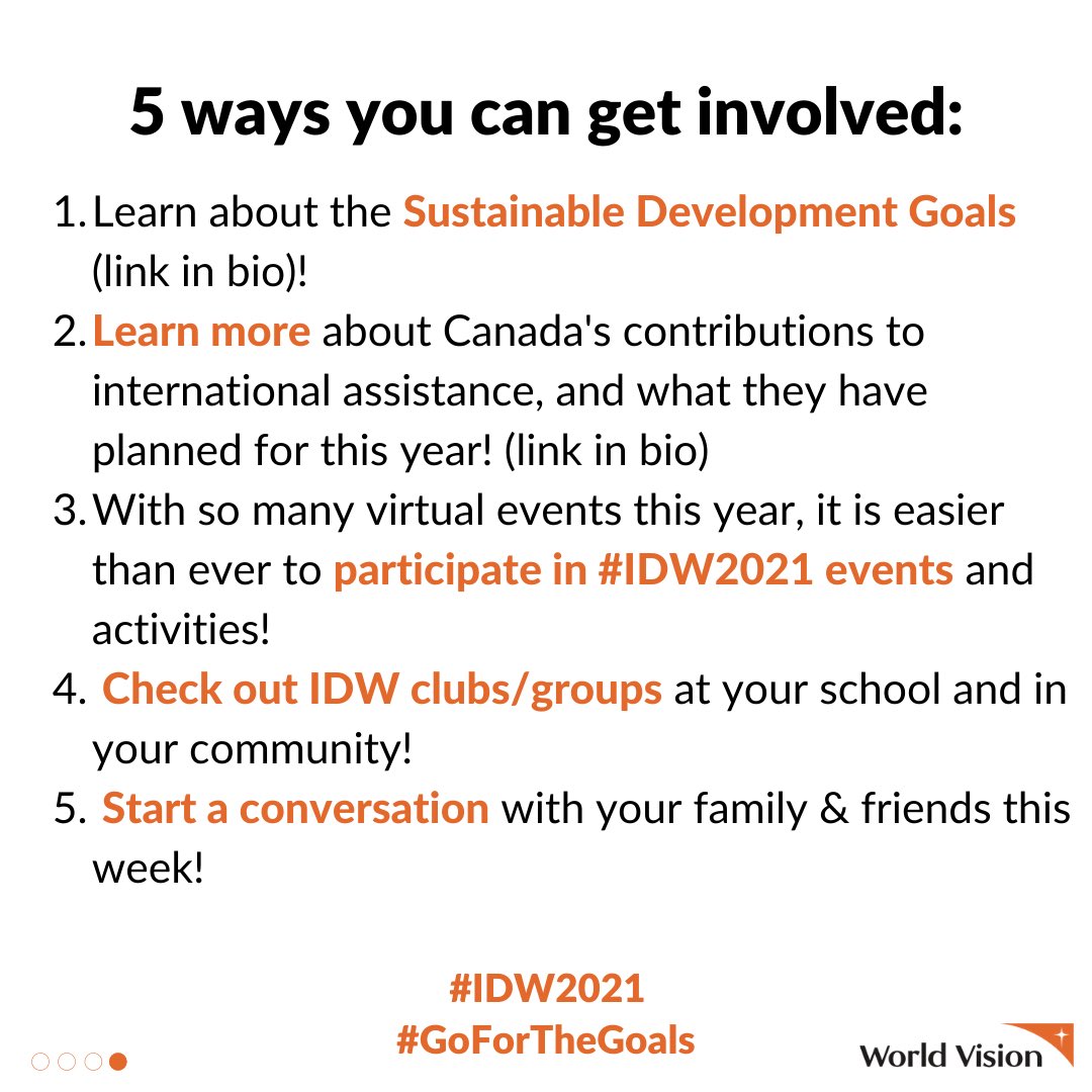 Happy International Development Week!

Did you know #IDW is a Canadian initiative? Check out the links in our bio to learn more!

#IDW2021 #GoForTheGoals