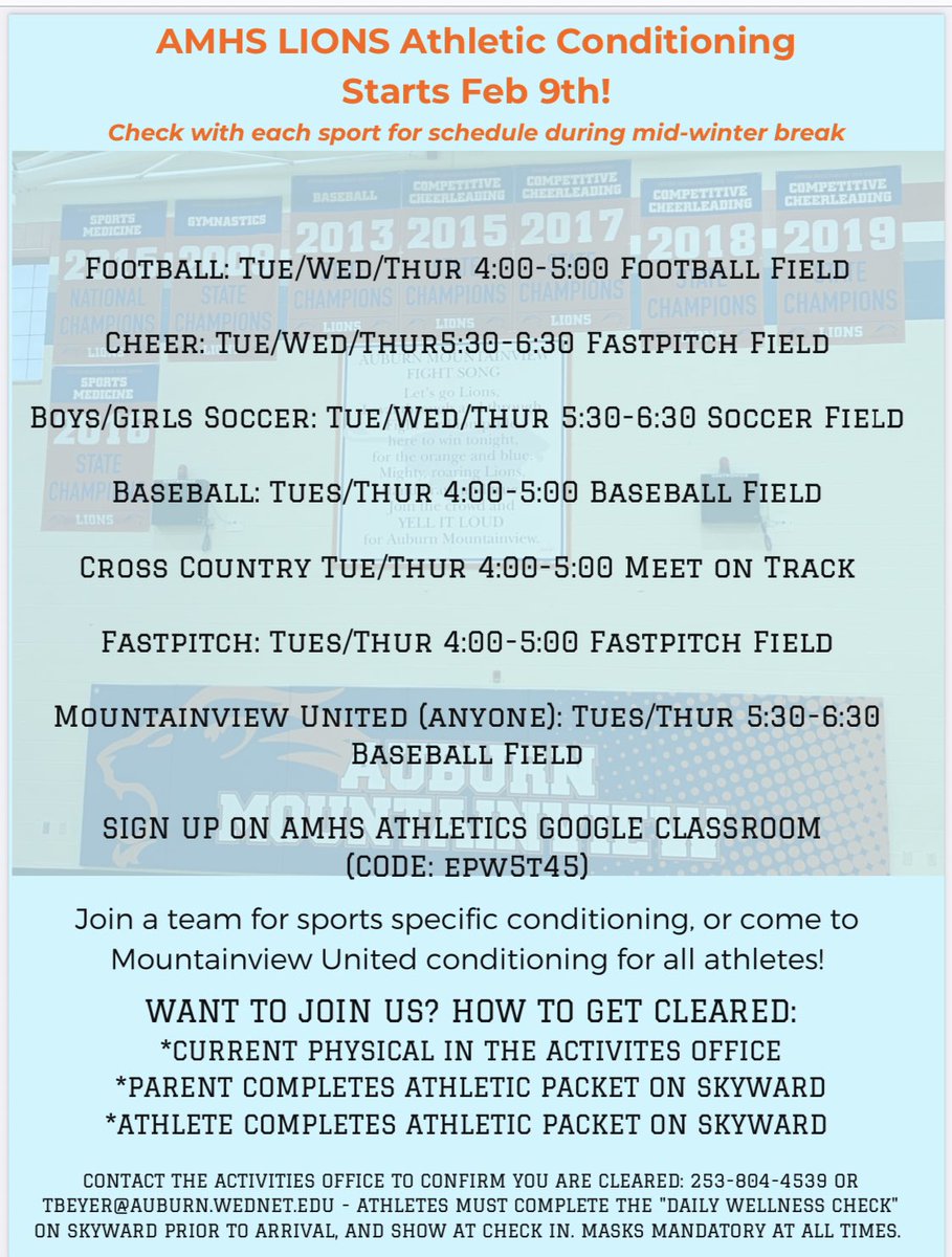 AMHSSoftball's tweet photo. Sport-Specific workouts are starting Tuesday February 9th at AMHS! Softball sessions are Tuesday/Thursday from 4-5. Make sure you are cleared and sign-up to attend https://t.co/3EGc9SRqDb